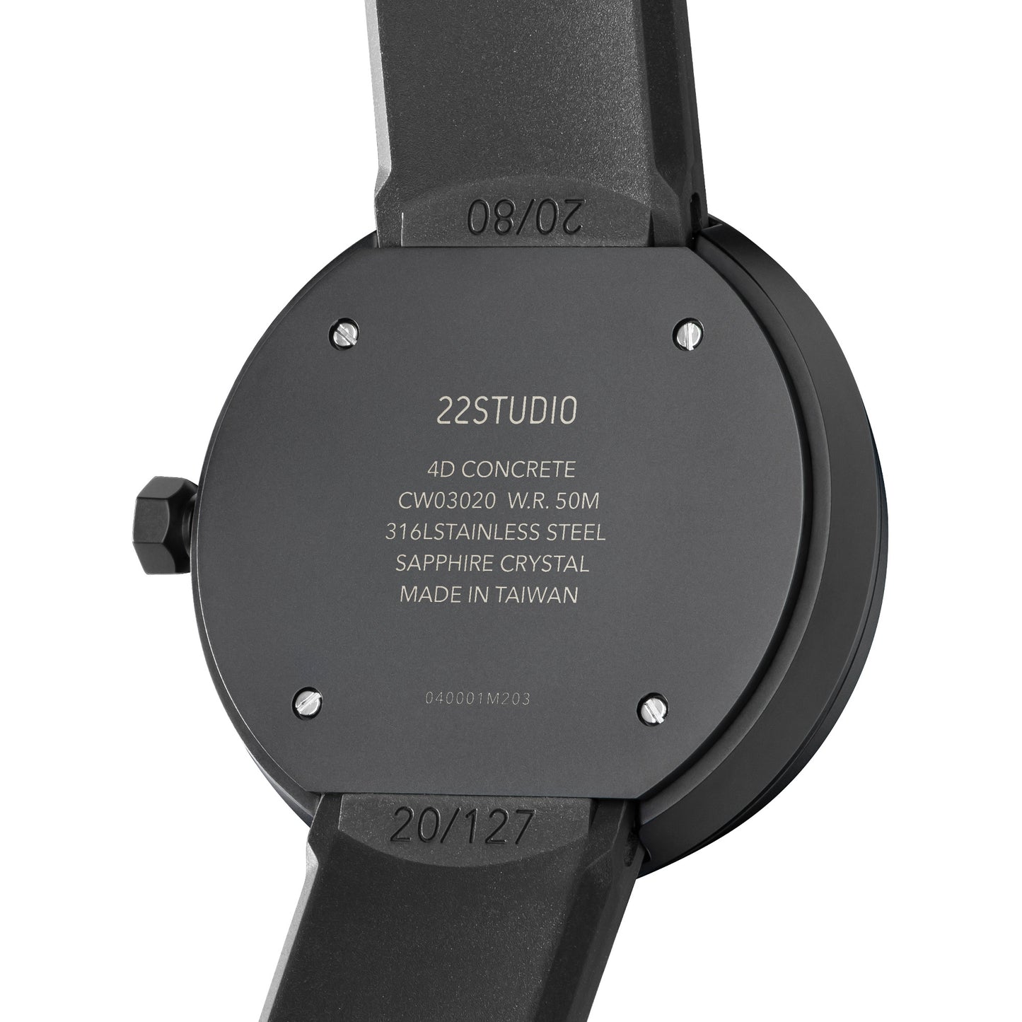 4D Concrete Watch 44mm Shadow Edition