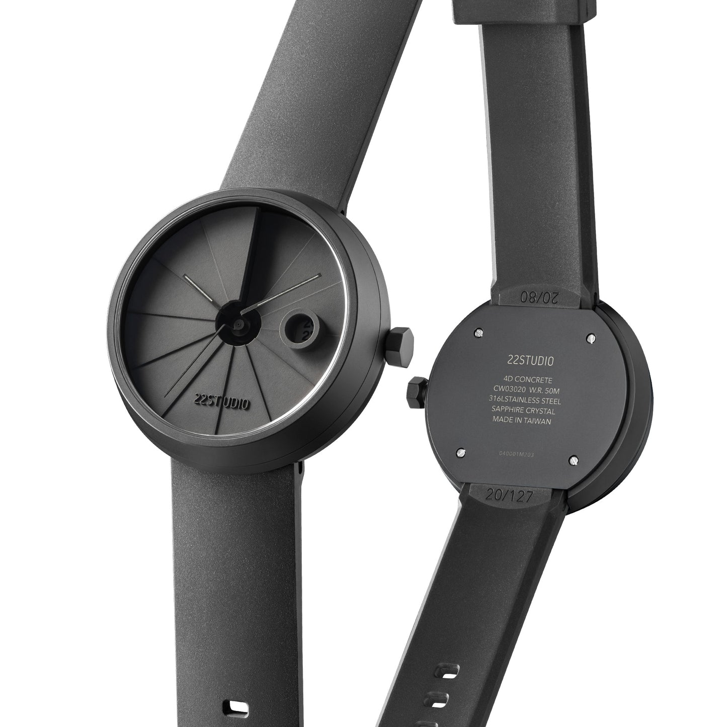4D Concrete Watch 44mm Shadow Edition