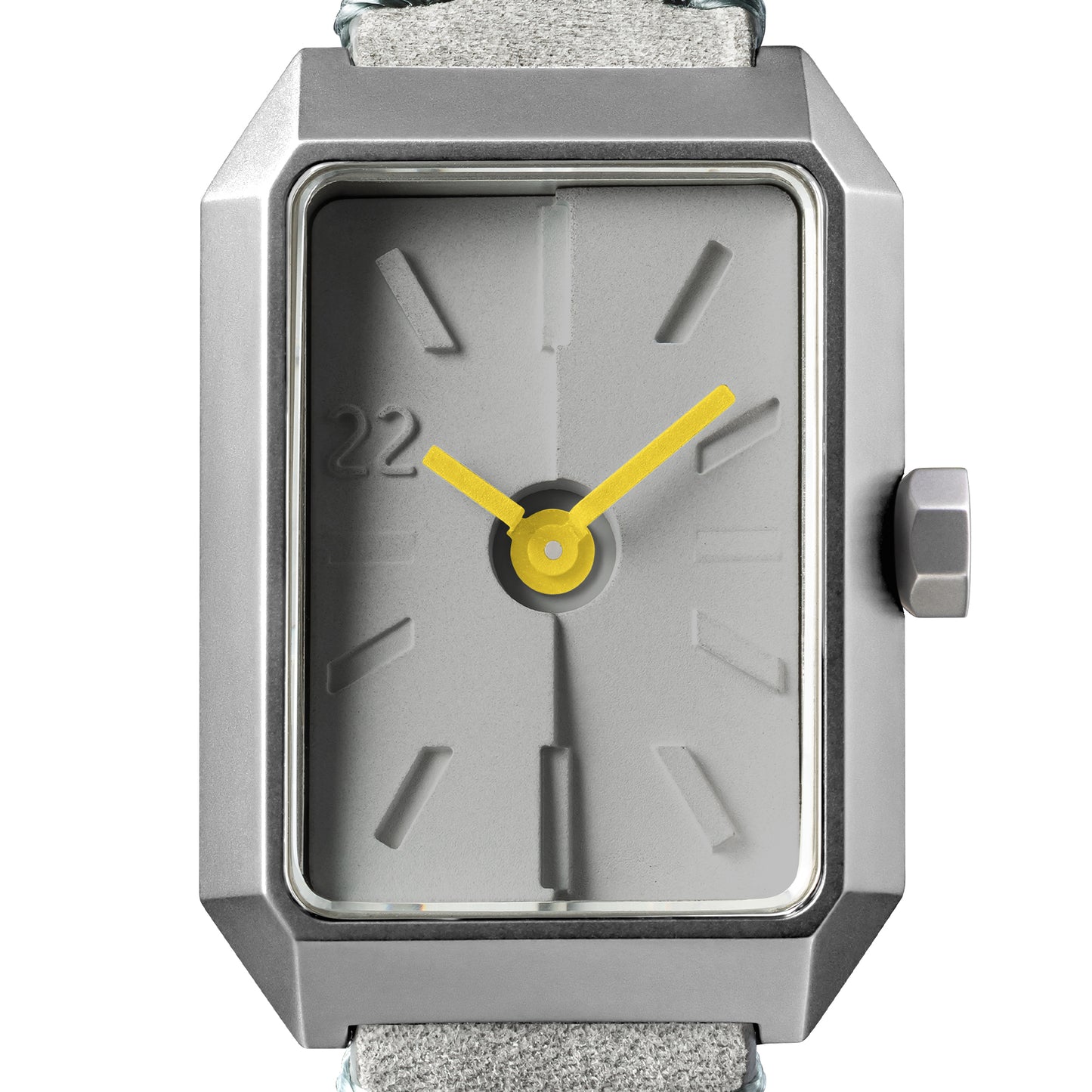 Ups & Downs Rectangular Concrete Watch_Concrete Gray