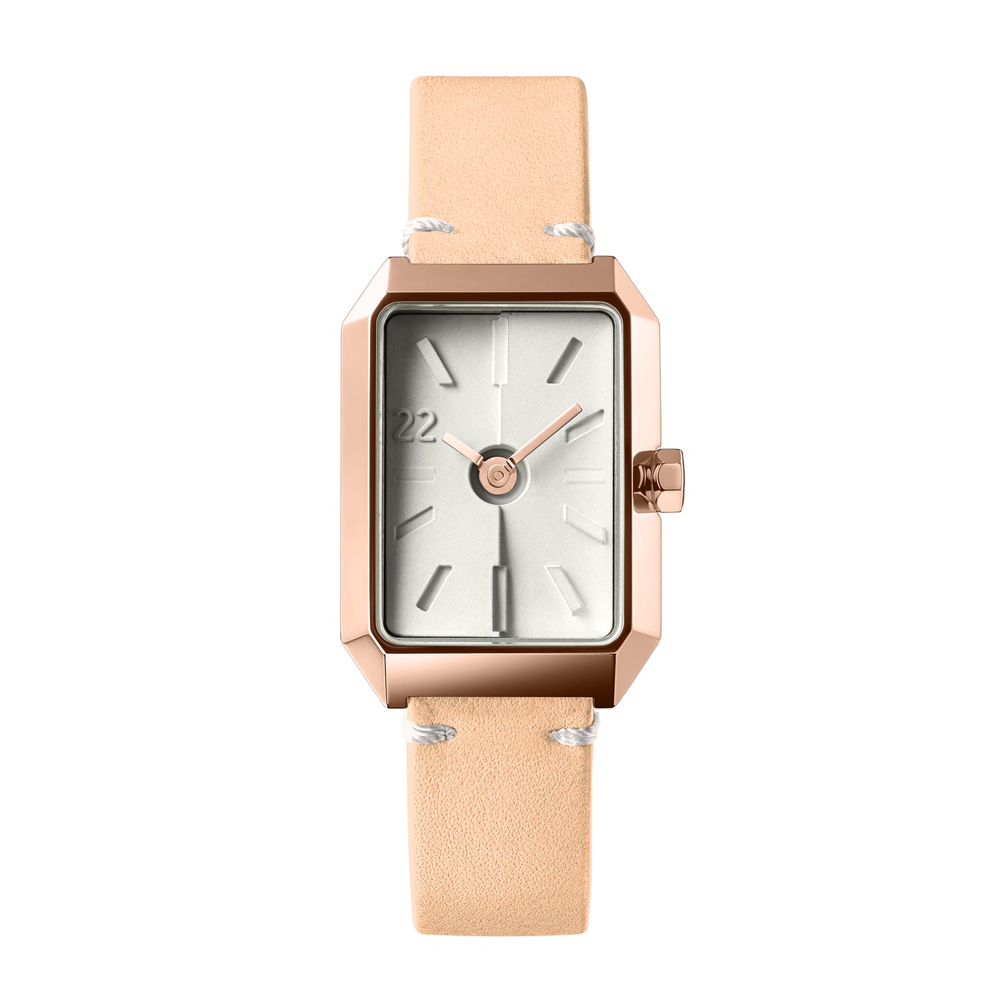 Ups & Downs Rectangular Concrete Watch_Milk Tea Edition