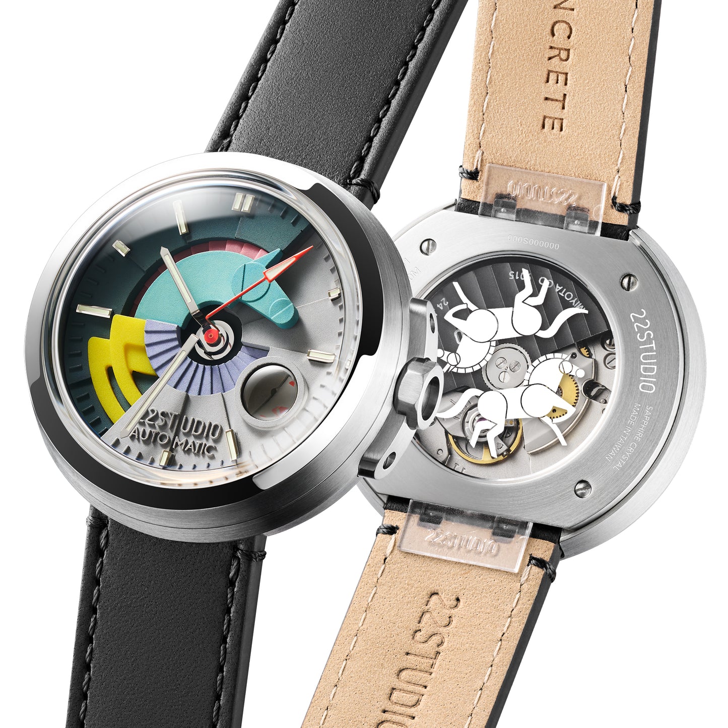 4D Concrete Watch Automatic 43mm Horse Edition_Neon