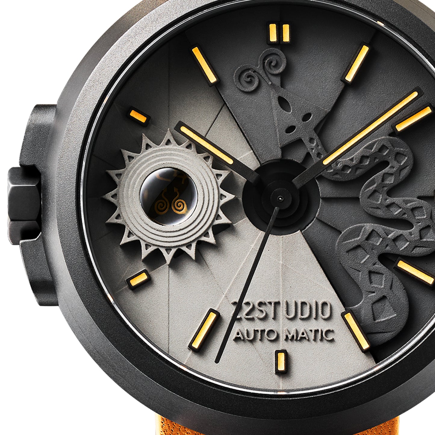 4D Concrete Watch Automatic 45mm Snake Edition_Night