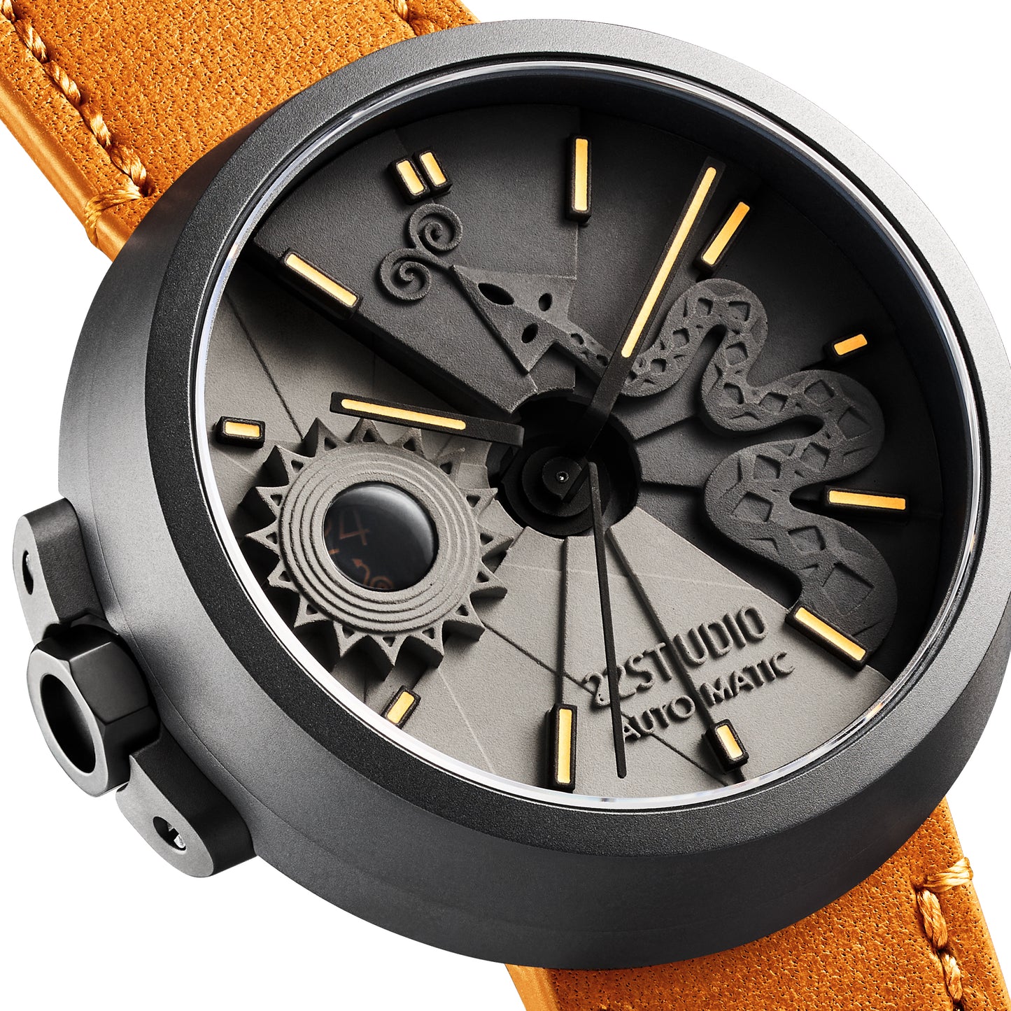 4D Concrete Watch Automatic 45mm Snake Edition_Night