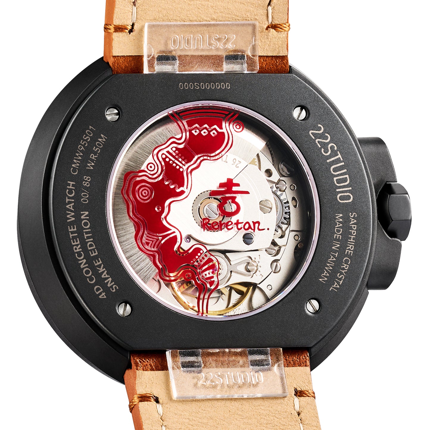 4D Concrete Watch Automatic 45mm Snake Edition_Night