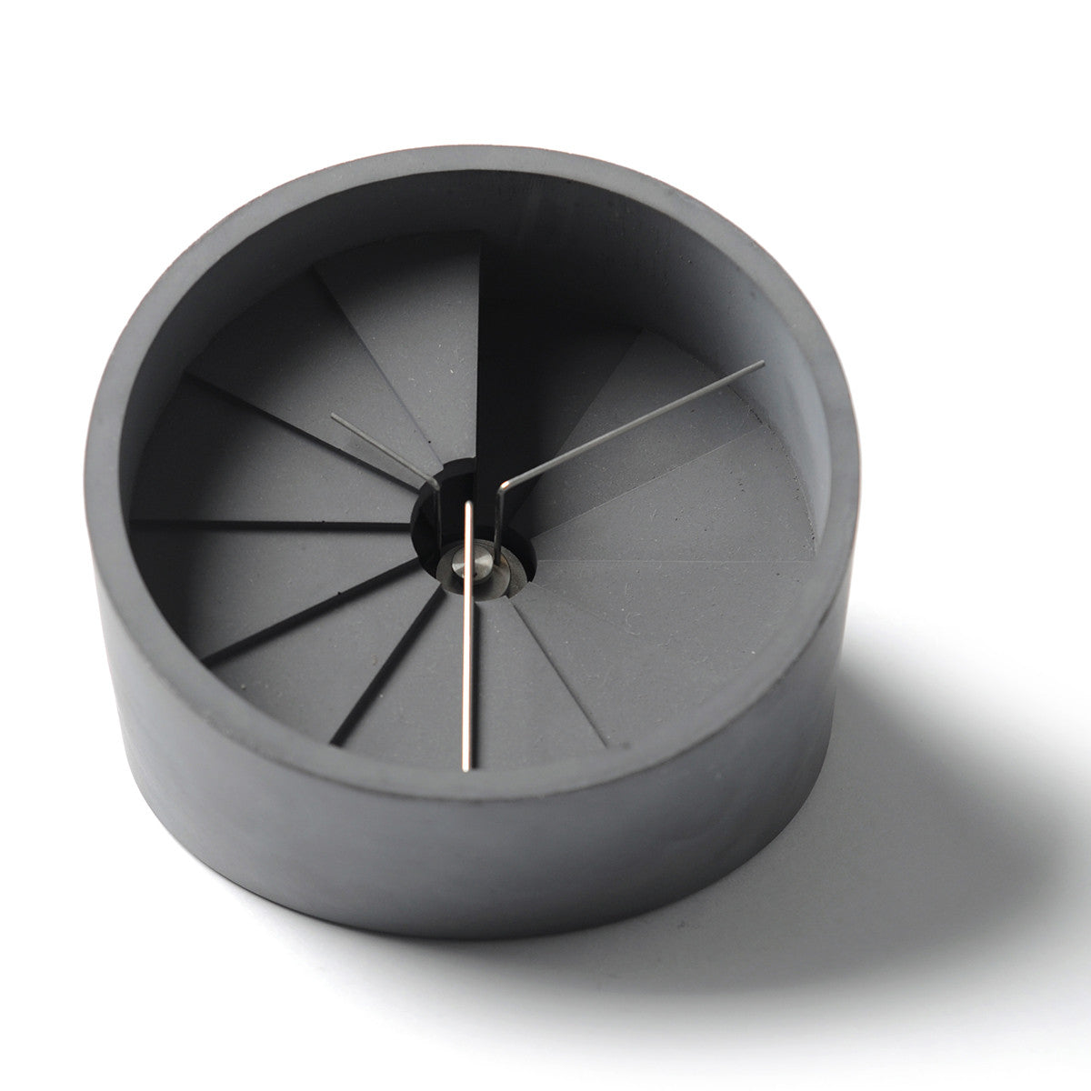 4th Dimension Table Clock (Silver/ Dark Gray)