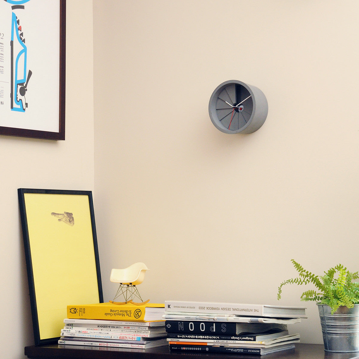 4th Dimension Wall Clock (Red/ Gray)