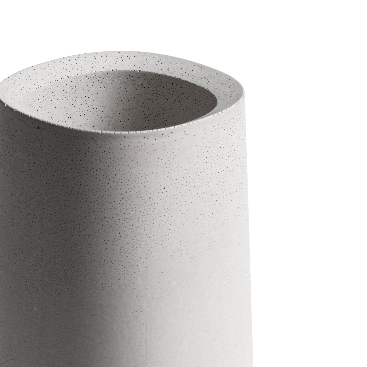 Superellipse large vase - concrete gray