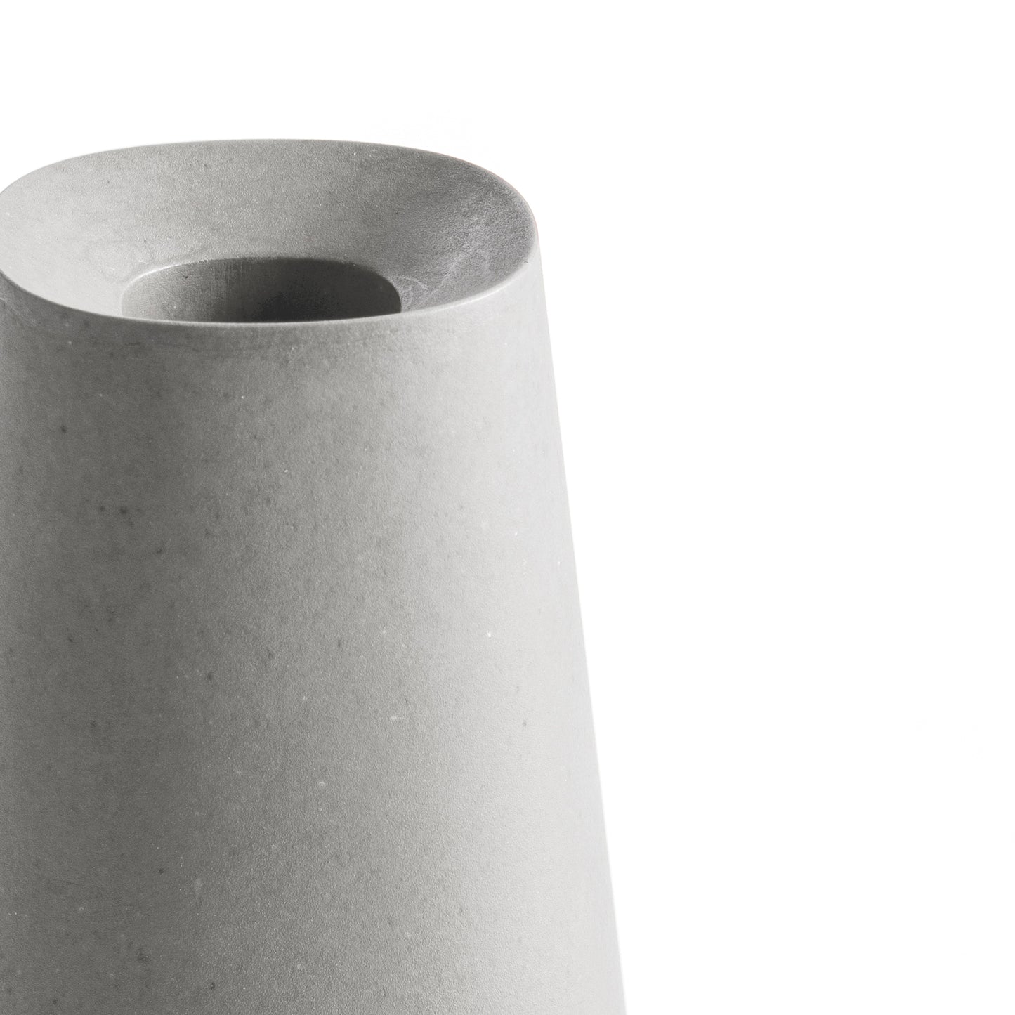 Superellipse small vase - concrete gray