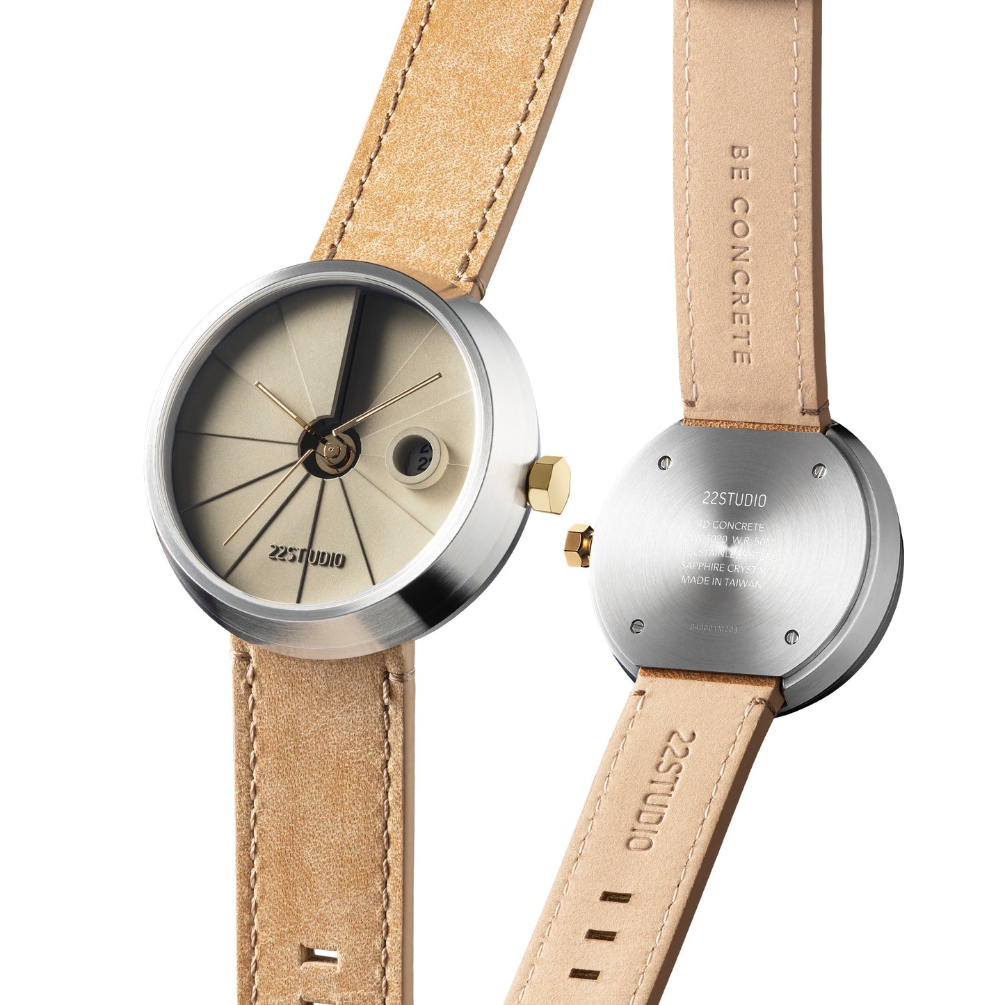 4D Concrete Watch 44mm Beige Edition