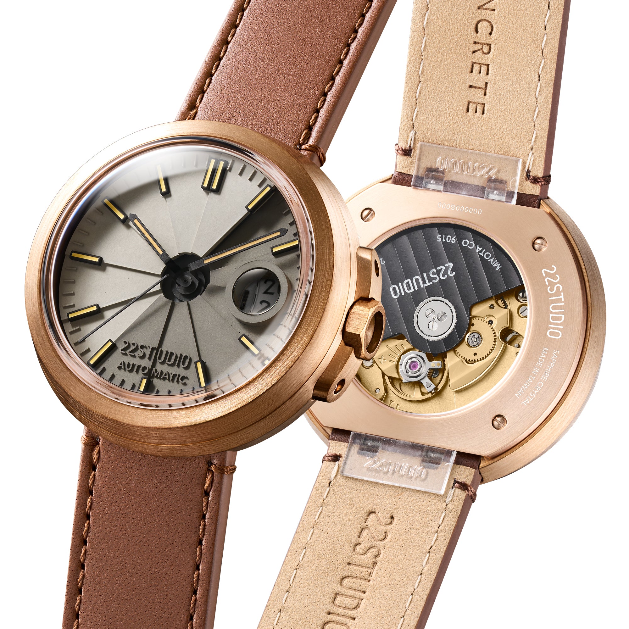 4D Concrete Watch Automatic DUO_Bronze Explorer – 22STUDIO