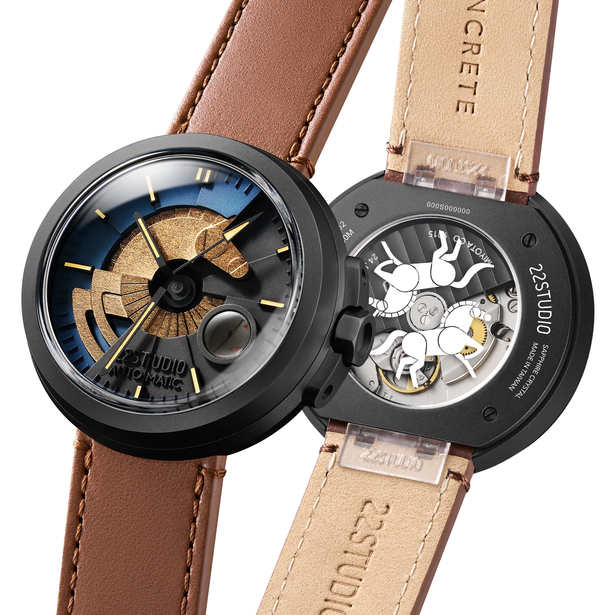 4D Concrete Watch Automatic 43mm Horse Edition_Golden Horse – 22STUDIO