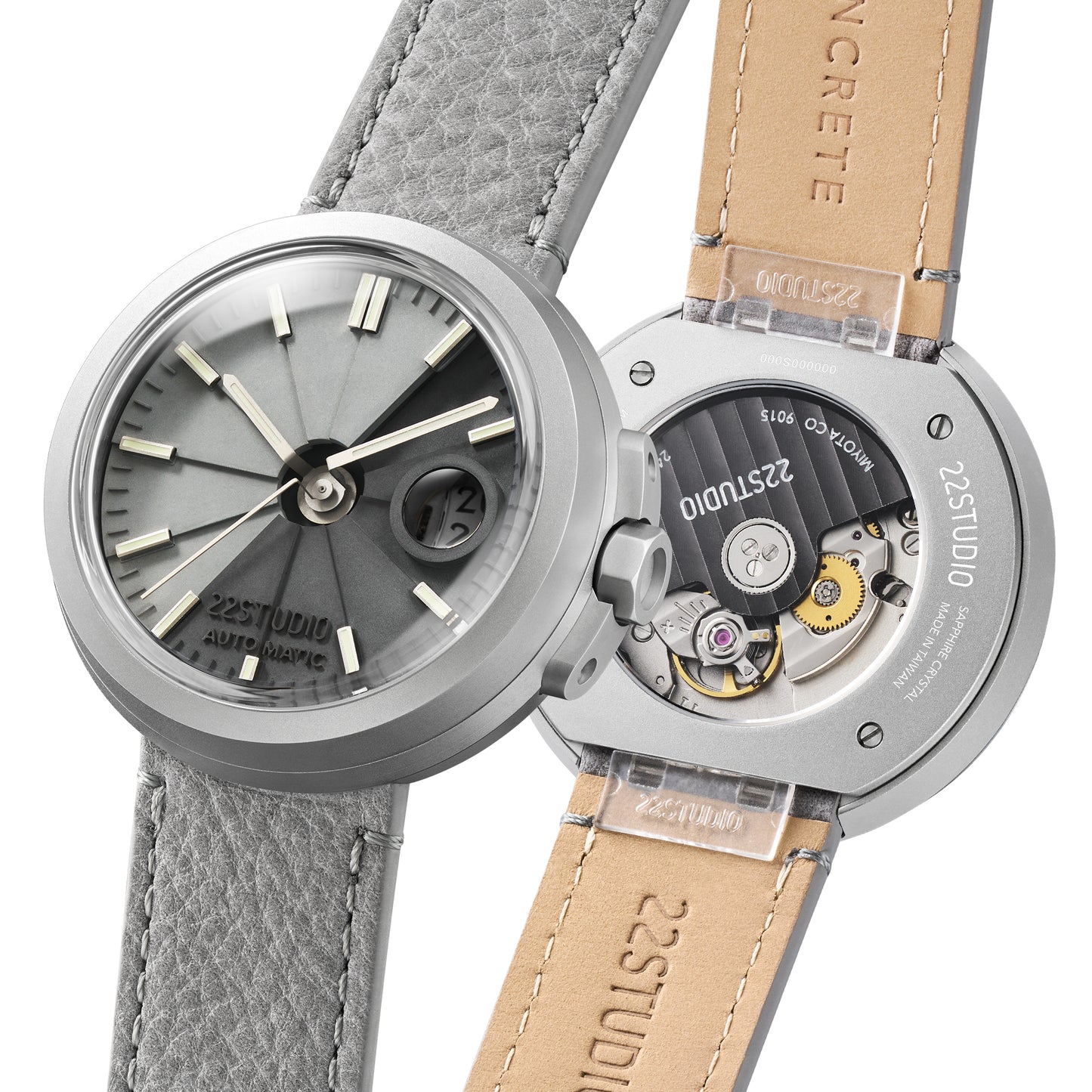 4D Concrete Watch Automatic DUO_Mist Grey