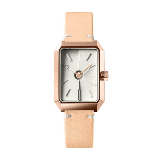 Ups & Downs Rectangular Concrete Watch_Milk Tea Edition