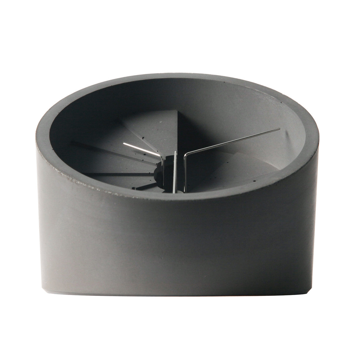 4th Dimension Table Clock (Silver/ Dark Gray)