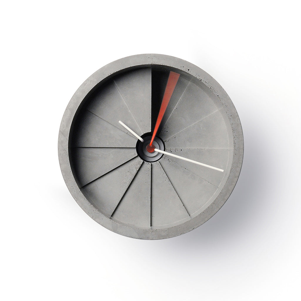 4th Dimension Wall Clock (Red/ Gray)