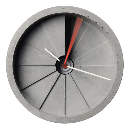 4th Dimension Wall Clock (Red/ Gray)