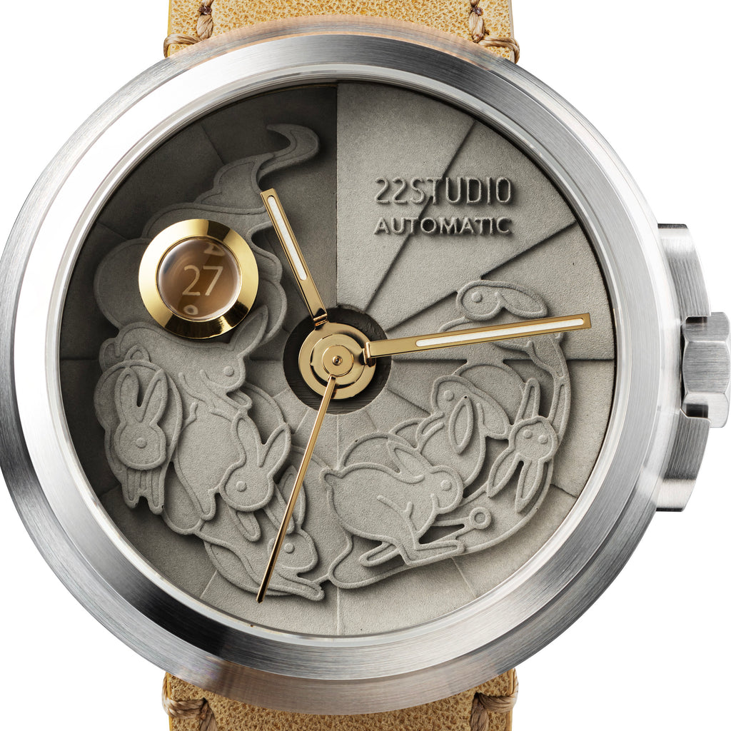 Limited Rabbit Edition Concrete Watch Automatic_Silver grass