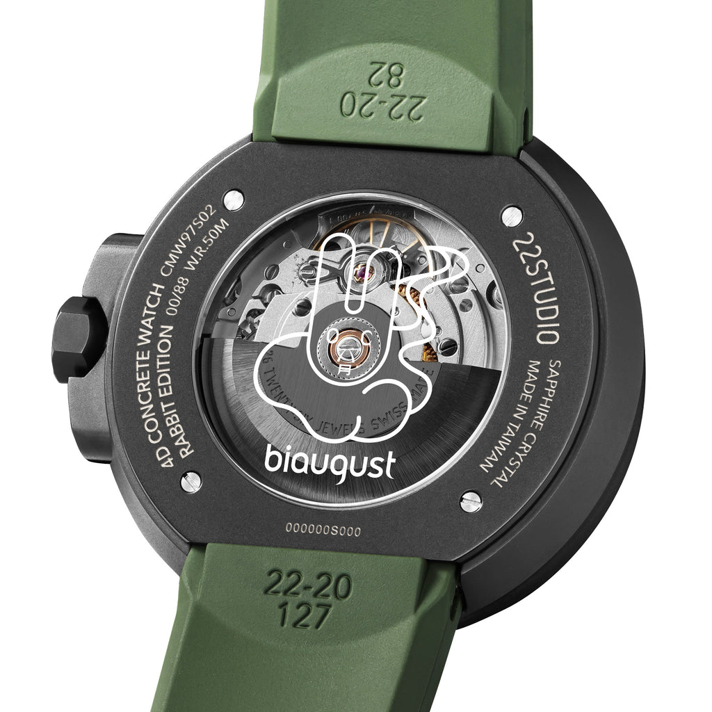 Limited Rabbit Edition Concrete Watch Automatic_Moss green