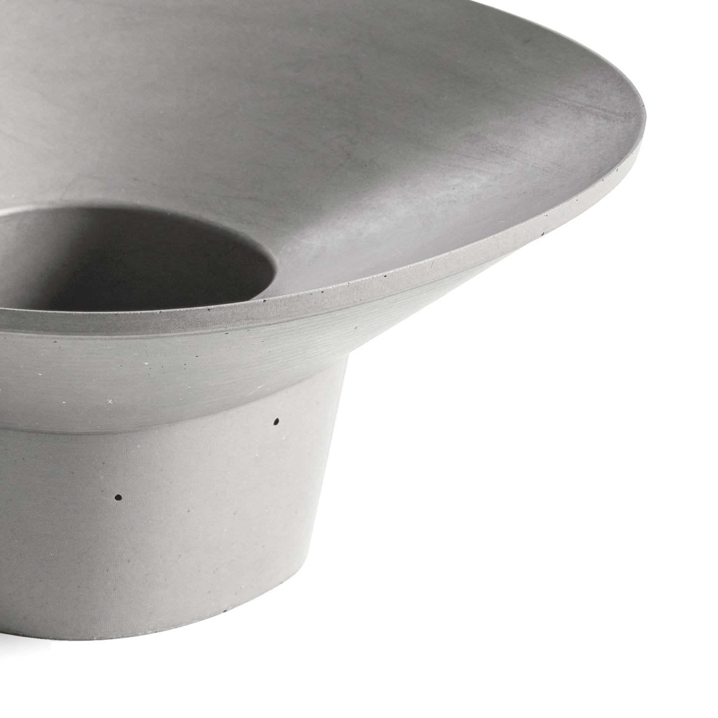 Superellipse flower tray - concrete grey