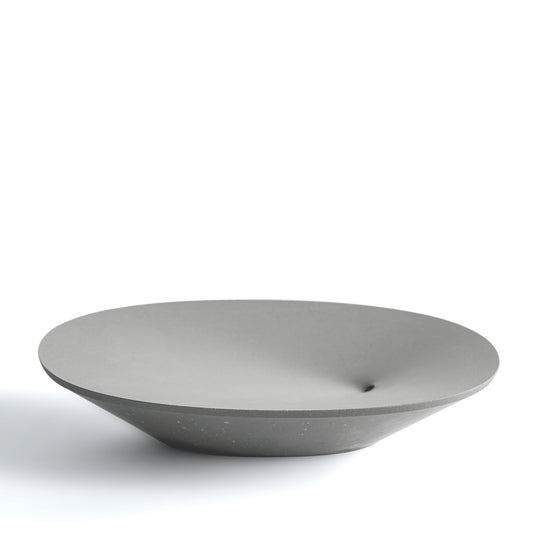 Superellipse incense holder - concrete grey