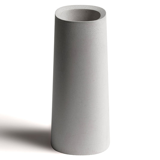 Superellipse large vase - concrete gray