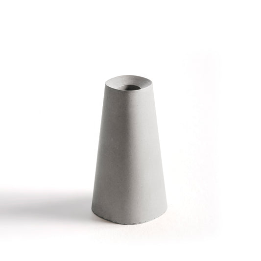 Superellipse small vase - concrete gray